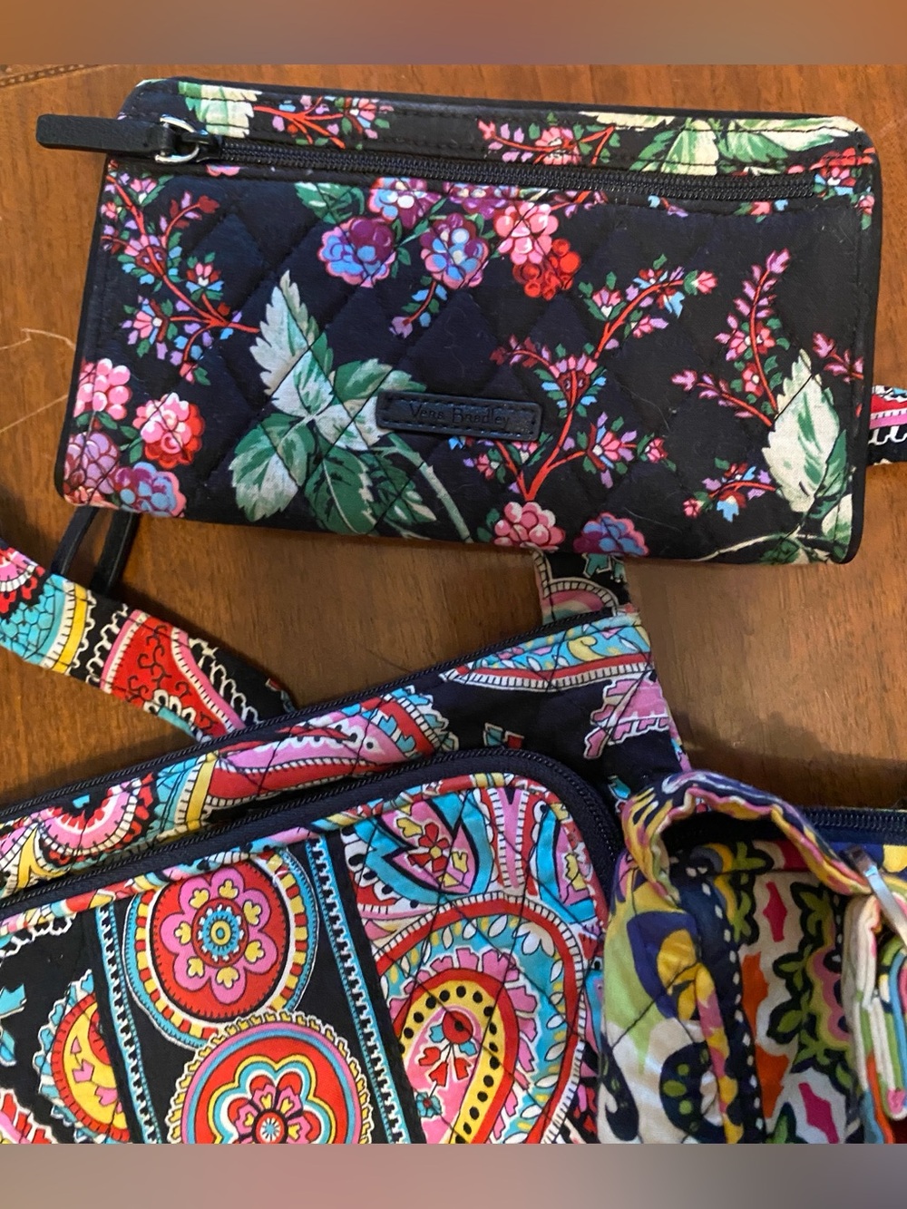 Vera Bradley Floral Purse Crossbody Bag Lot Of 3 With Wallet - Picture 4 of 8